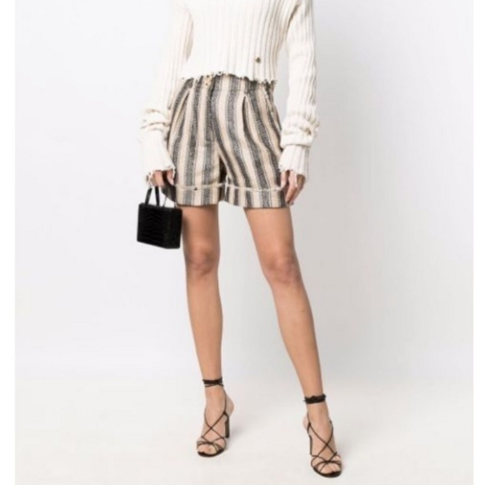 Authentic Balmain Striped Pique Shorts‎ Size 2